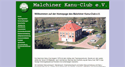 Desktop Screenshot of malchiner-kanu-club.de